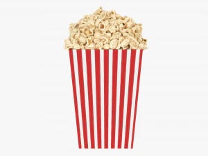 Large Popcorn Box 3D Model