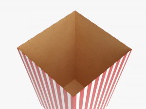 Large Popcorn Box 3D Model