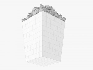 Large Popcorn Box 3D Model