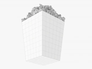 Large Popcorn Box 3D Model