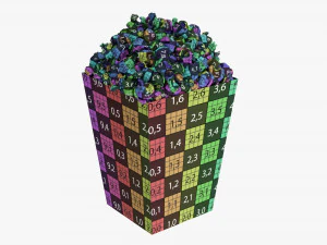 Large Popcorn Box 3D Model