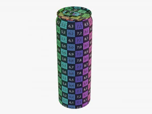 Lata de bebida mega elegante 591 ml 20 on&ccedil;as Modelo 3D