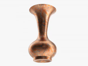Metal Oriental Vase 01 3D Model