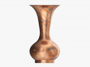 Metal Oriental Vase 01 3D Модель