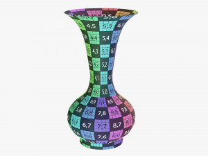 Metal Oriental Vase 01 3D Модель