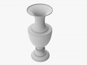Metal Oriental Vase 02 3D Model