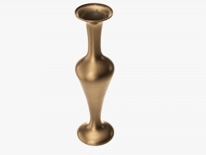 Metal Oriental Vase 03 Model 3D