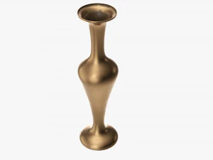 Metal Oriental Vase 03 3D Model