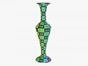 Metal Oriental Vase 03 Model 3D
