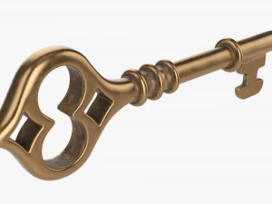 Old Brass Key 3D Model