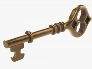 Old Brass Key 3D Model