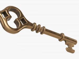 Old Brass Key 3D Model