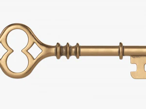 Old Brass Key 3D Model