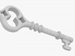 Old Brass Key 3D Model
