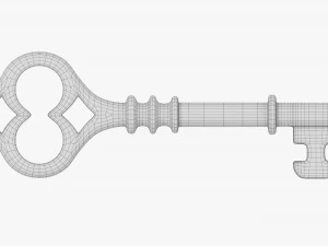 Old Brass Key 3D Model