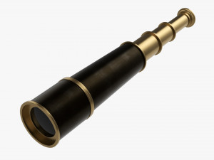 Old Brass Spyglass Modelo 3D