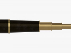 Old Brass Spyglass 3D Model