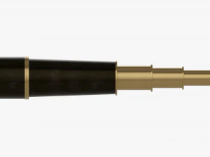 Old Brass Spyglass 3D Model
