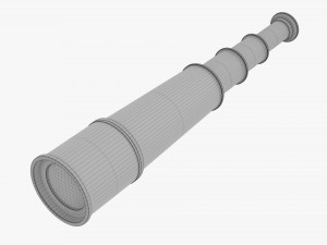 Old Brass Spyglass 3D Model