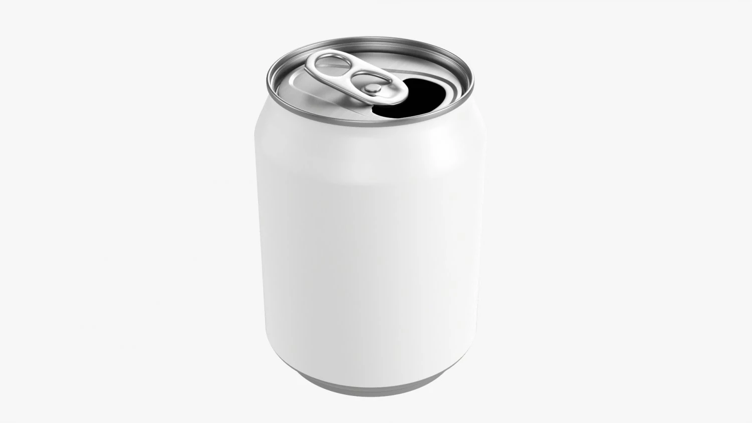 Opened Standard Beverage Can 250 Ml 845 Oz 3D Model .c4d .max .obj .3ds .fbx .stl .blend 
