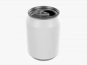 Opened Standard Beverage Can 250 Ml 845 Oz 3D Model