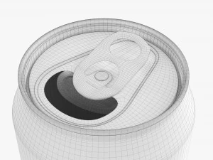 Opened Standard Beverage Can 250 Ml 845 Oz 3D Model