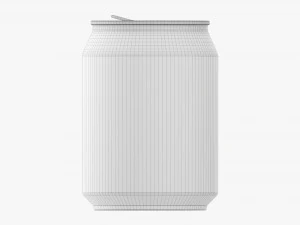 Opened Standard Beverage Can 250 Ml 845 Oz 3D Model