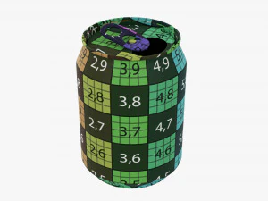 Opened Standard Beverage Can 250 Ml 845 Oz 3D Model