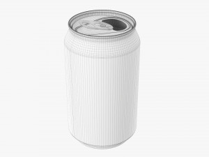 Opened Standard Beverage Can 330 Ml 1115 Oz Model 3D