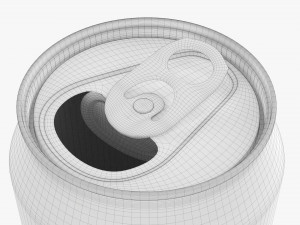 Opened Standard Beverage Can 330 Ml 1115 Oz Model 3D