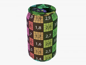 Otwarta standardowa puszka po napojach 330 ml 1115 uncji Model 3D