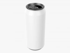 Opened Standard Beverage Can 440 Ml 1487 Oz 3D Model