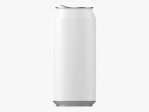 Opened Standard Beverage Can 440 Ml 1487 Oz 3D Model
