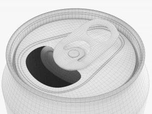 Opened Standard Beverage Can 440 Ml 1487 Oz 3D Model