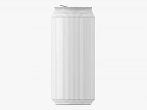 Opened Standard Beverage Can 440 Ml 1487 Oz 3D Model