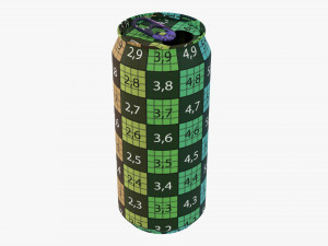 Opened Standard Beverage Can 440 Ml 1487 Oz Modèle 3D