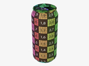 Opened Standard Beverage Can 440 Ml 1487 Oz 3D Model