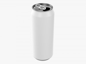 Opened Standard Beverage Can 500 Ml 169 Oz 3D Модель