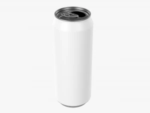 Opened Standard Beverage Can 500 Ml 169 Oz 3D Model