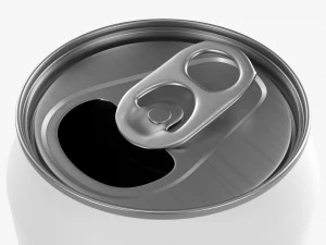 Opened Standard Beverage Can 500 Ml 169 Oz 3D Model