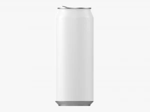 Opened Standard Beverage Can 500 Ml 169 Oz 3D Model