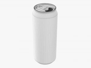 Opened Standard Beverage Can 500 Ml 169 Oz 3D Model