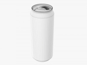 Opened Standard Beverage Can 500 Ml 169 Oz 3D मॉडल