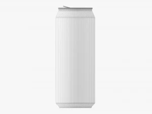 Opened Standard Beverage Can 500 Ml 169 Oz 3D Model