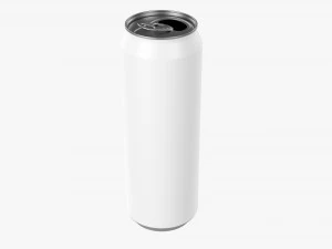 Opened Standard Beverage Can 568 Ml 192 Oz 1 Pint 3D Model