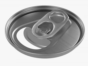 Opened Standard Beverage Can 568 Ml 192 Oz 1 Pint 3D Model