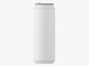 Opened Standard Beverage Can 568 Ml 192 Oz 1 Pint 3D Model