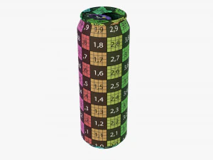 Opened Standard Beverage Can 568 Ml 192 Oz 1 Pint 3D Model