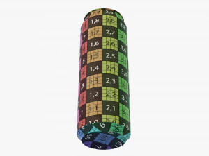 Opened Standard Beverage Can 568 Ml 192 Oz 1 Pint 3D Model