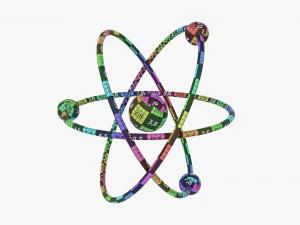 Modelo At&ocirc;mico Planet&aacute;rio 02 Modelo 3D